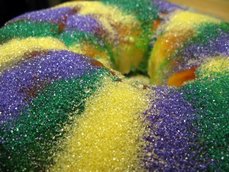 King Cakes are multicolored