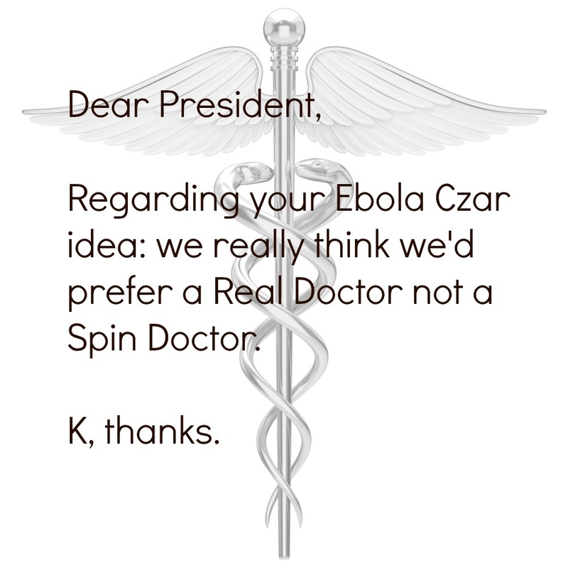Ebola Czar Should Be Dr. Kent Brantly - he's survived Ebola. 